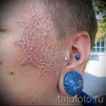 fehér mandala tetoválás - fotó a kész rajz egyik változatával a 29032016 -ból 2