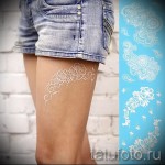 fehér tetoválás a lábfotón - fotó a kész rajz egyik változatával a 29032016 -ból 4