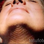 fehér tetoválás a nyakon - fotó a kész rajz egyik változatával a 29032016 -ból 3