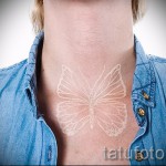 fehér tetoválás a nyakon - fotó a kész rajz egyik változatával a 29032016 -ból 4