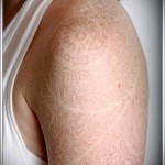 tetoválás fehér tinta - fotó a kész rajz egyik változatával a 29032016 -ból 4