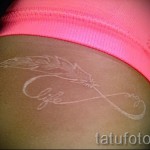 fehér toll tetoválás - fotó a kész rajz egyik változatával a 29032016 -ból 3