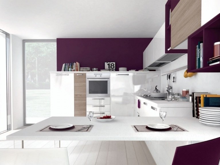 Best-color-kitchen-purple-wall-paint-nápady-dark