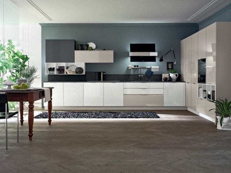 Predné diely farby kuchyne-sivobielej magnólie