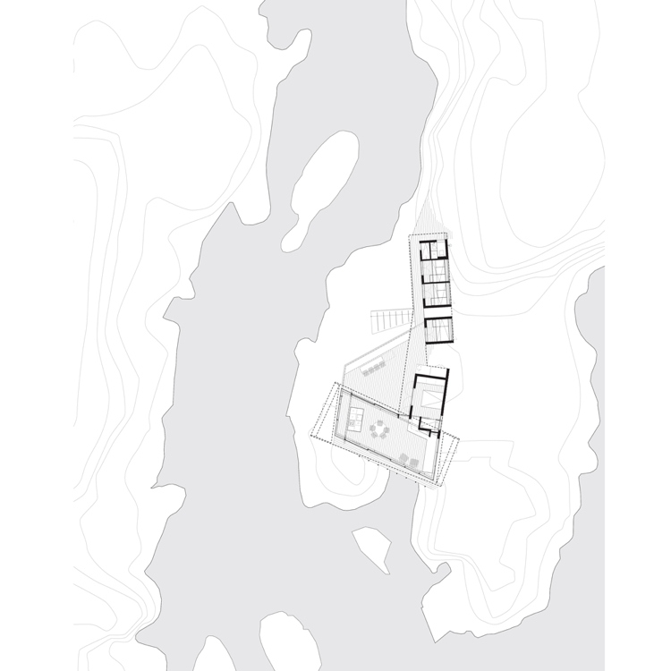 Prímorský dovolenkový dom - plán a poloha betón-bungalov-prázdninový-dom-morský plán-pôdorys-vizualizácia-mapa