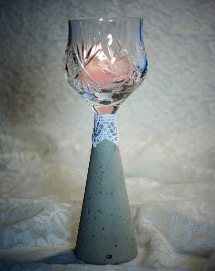 Betónové vianočné dekoračné krištáľové sklo Recyklačné lampášové sviečky Adventný vianočný čas