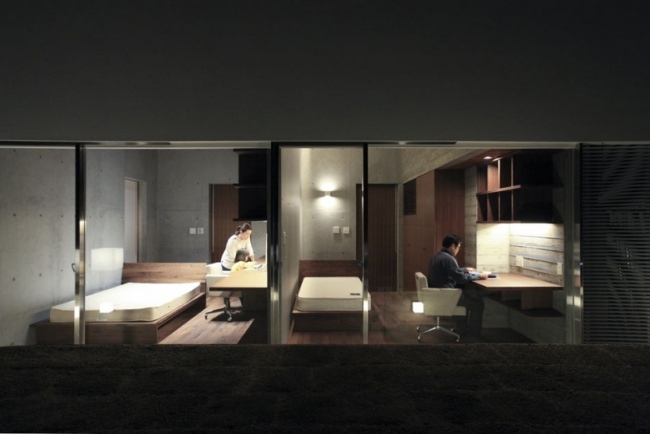 Vnútorný betónový dom sadrokartón Vnútorný betónový dom návrh omietky