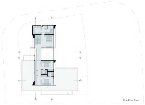Kocka stavebnej konštrukcie z betónového domu