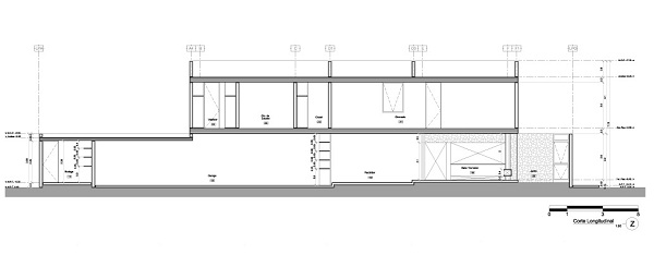 Náčrt budovy domu, pôdorys-moderná architektúra