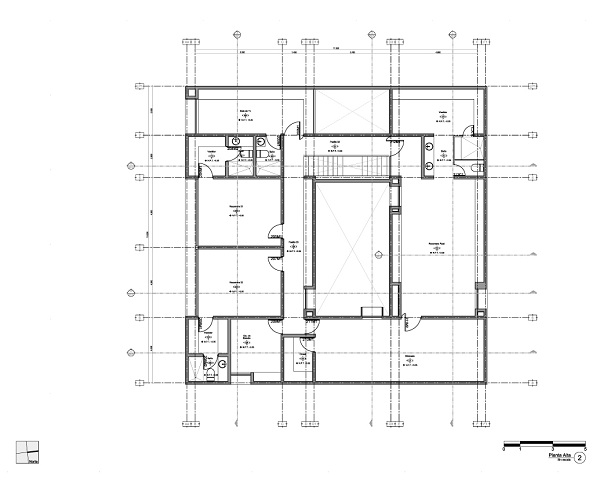 Pohľad na náčrt budovy domu