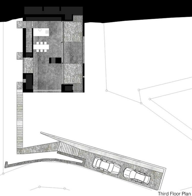 úrovne garáže v prednom pláne