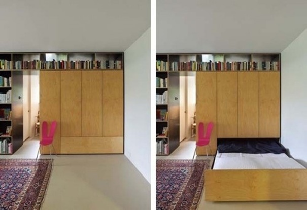 Posteľ s boxom na posteľ - nápad šetriaci priestor Box na posteľ s posteľou šetrí miesto