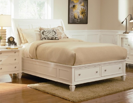 Posteľ so zásuvkami, priestorovo úsporný nápad Posteľ so zásuvkami-nápad na úsporu miesta