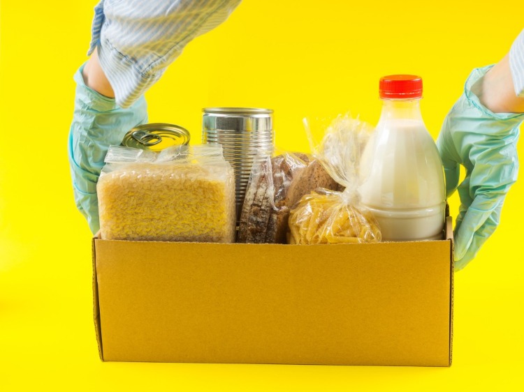 koncept online obchodu a rozvozu jedla pre vedomú výživu počas pandémie covid 19