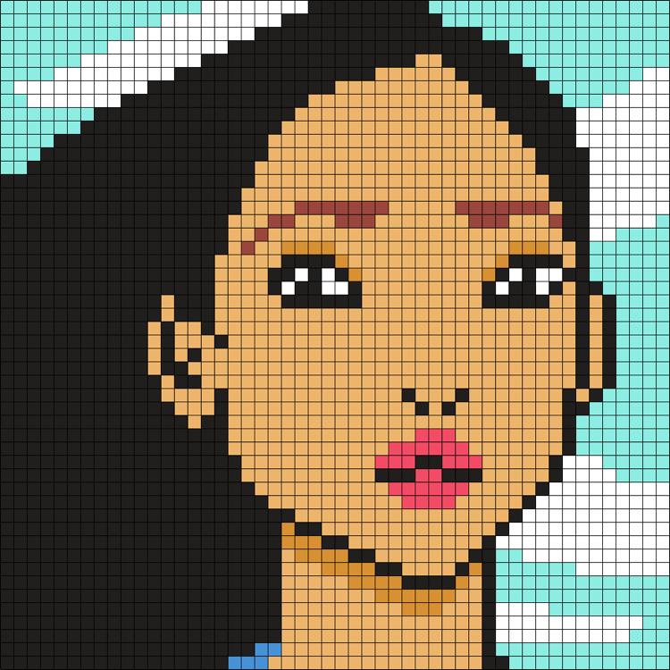 šablóny železných korálkov-tlač-princezná-pocahontas