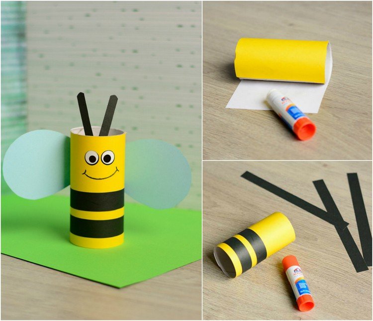 včelí drotár-jednoducho-toaletný papier-kotúč