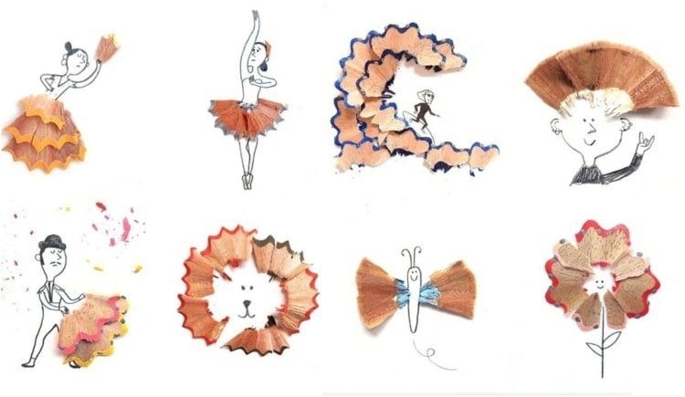 Malé obrázky z dreva a vlastnoručne nakreslené motívy - matador, tanečníci, surferi a ďalší