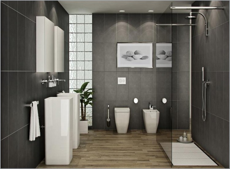 obrázky-kúpeľňa-závesný-sivý-motív-riečne kamene-rám-kovový vzhľad