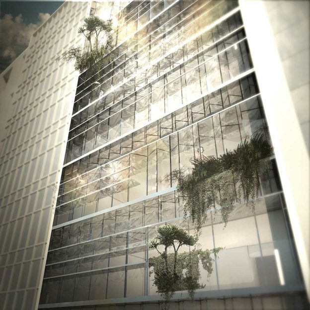 Na bioklimatickú architektúru používajte automatické okná návrh bioklimatickej kancelárskej budovy okenné vetranie