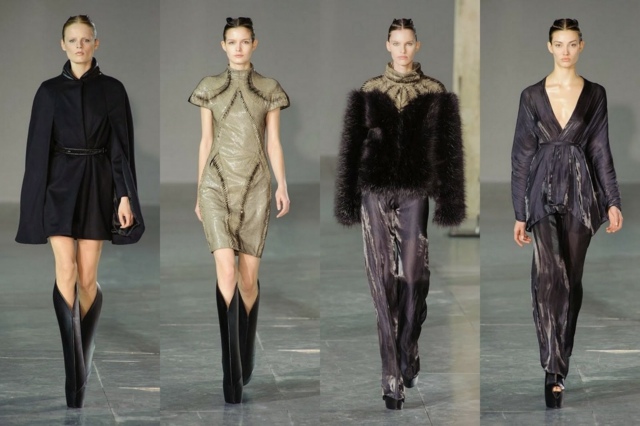 Zelené variácie s kovovým efektom Modely-od-Iris-van-Herpen