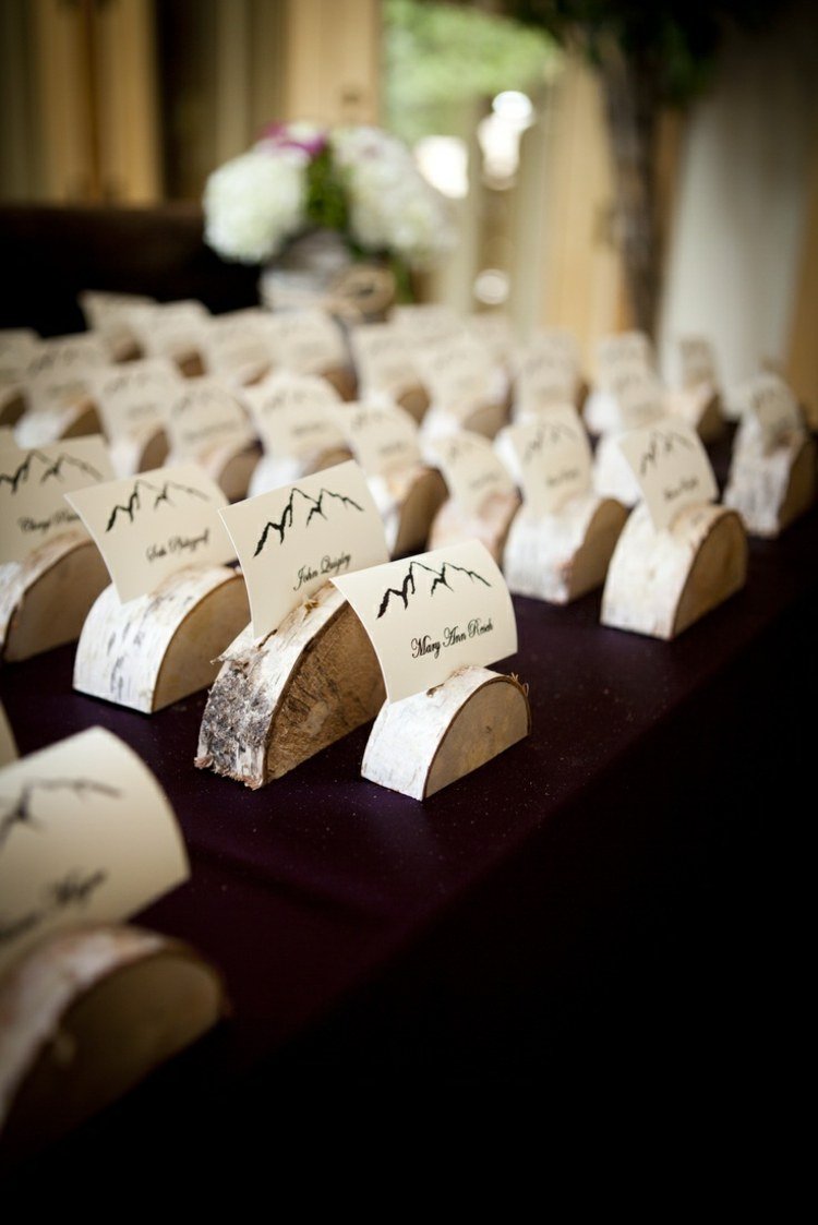 rozpolené plátky brezového dreva ako rustikálne zástupné symboly brezový kmeň deco drevený držiak karty na miesto na disk