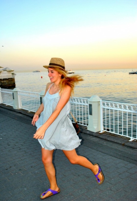 Farebná paleta pre sandále Birkenstocks v lete Fialová plážová móda Birkenstock