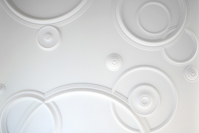 Vzor pripomínajúci kvapôčky vody stropný sadrový kúpeľ Vzor pripomínajúci dizajn kúpeľne stropných omietok kvapiek vody