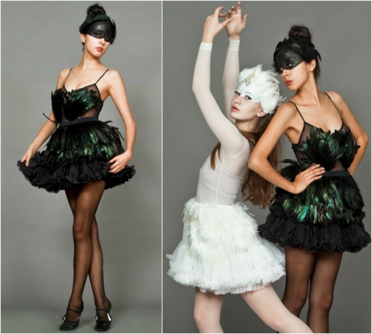 urob si sám čiernu labuť kostýmovú masku