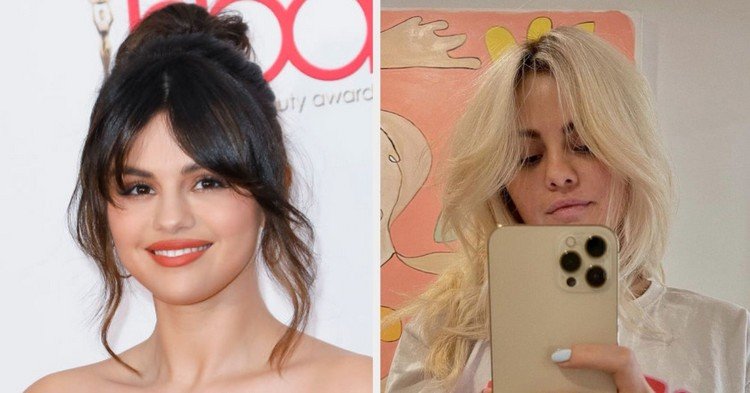 Blond vlasy Selena Gomez 2021 trendové blond odtiene