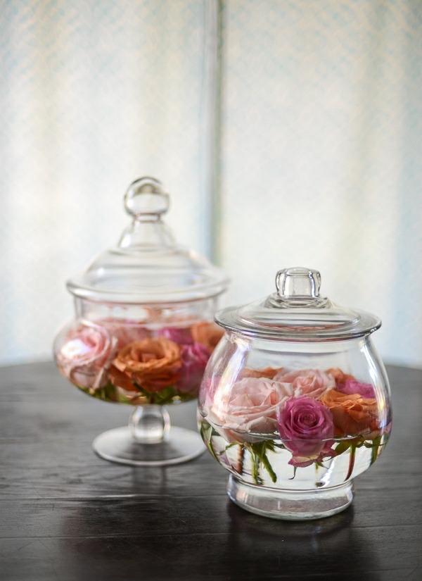 vodná dekorácia obývacia izba ruža domu