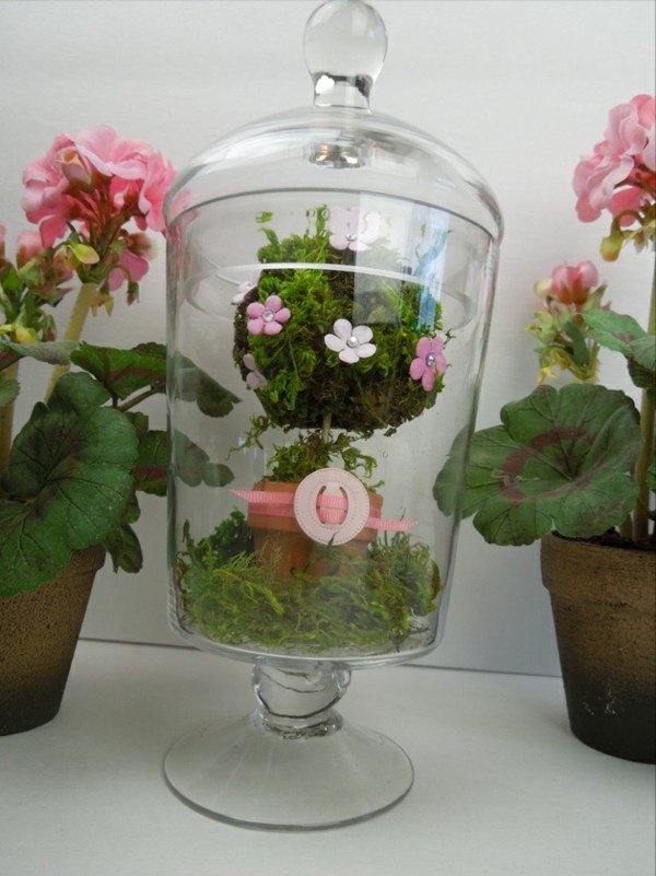 Mason jar lekáreň stromová záhrada mini deco