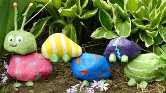 húsenkové kamene nápady na letnú výzdobu, aby ste sa vyrobili z kvetov