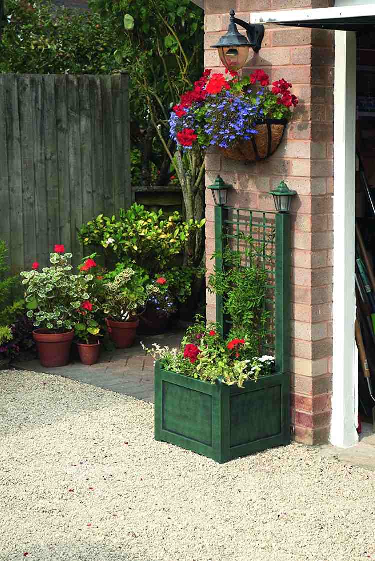 Kvetinový box s mrežou -rastliny-úponok-tradičný-zelený-bindweed