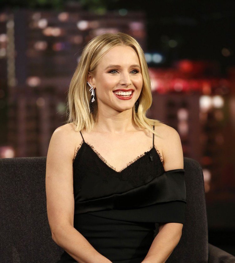 Účes Kristen Bell Lob Blond 2018