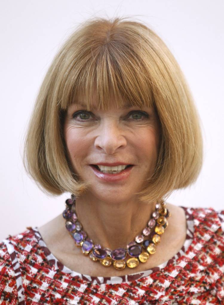 Účes Bob klasická rovná ofina dĺžka brady Anna Wintour