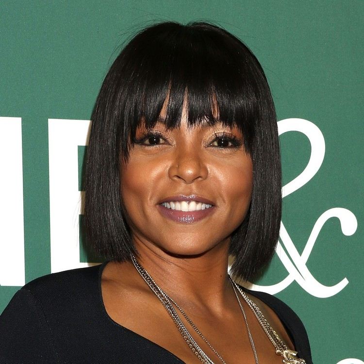 Blunt Bob s Blunt Bangs pre ženy 40+ Taraji Henson