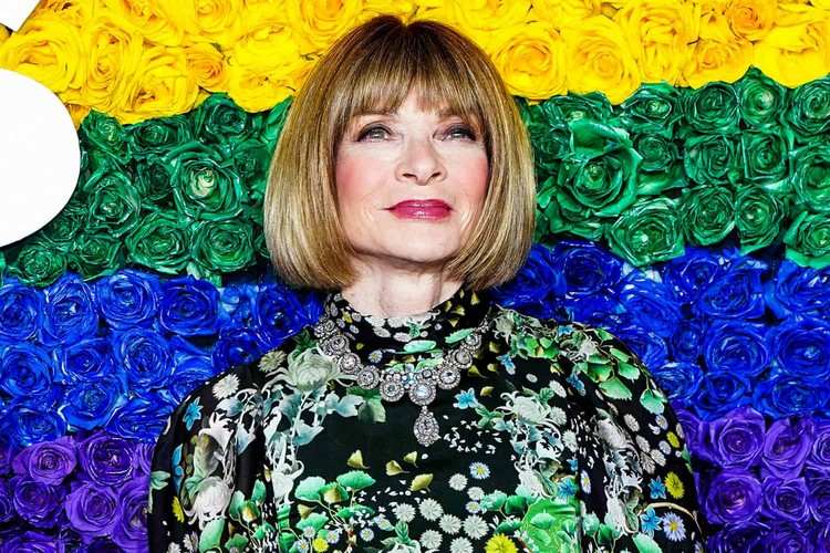 Klasický bob s ofinou pre ženy nad 60 rokov Anna Wintour