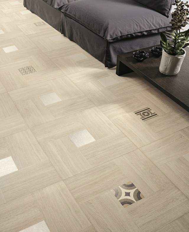 Nápady na dizajn kvetinovej sedačky s drevenými dlaždicami Dlaždice vzor vzor kvetinové sedacie súpravy nápady piesková farba