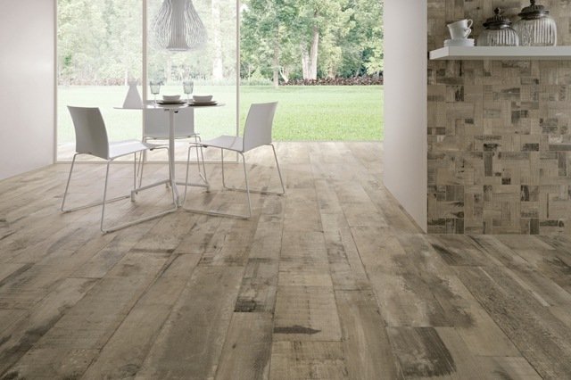 ľahká drevina atraktívna zrnitá dlažba jedáleň atraktívne obilné dlaždice na zriadenie jedálne