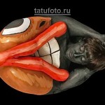 body art festmény a testen