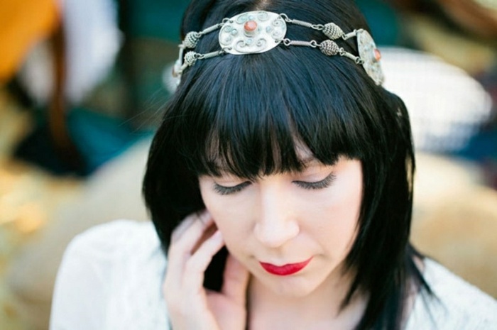 České vlasové doplnky pre svadobnú sprchu vlasové doplnky čelenka čierne vlasy bohémska svadobná sprcha