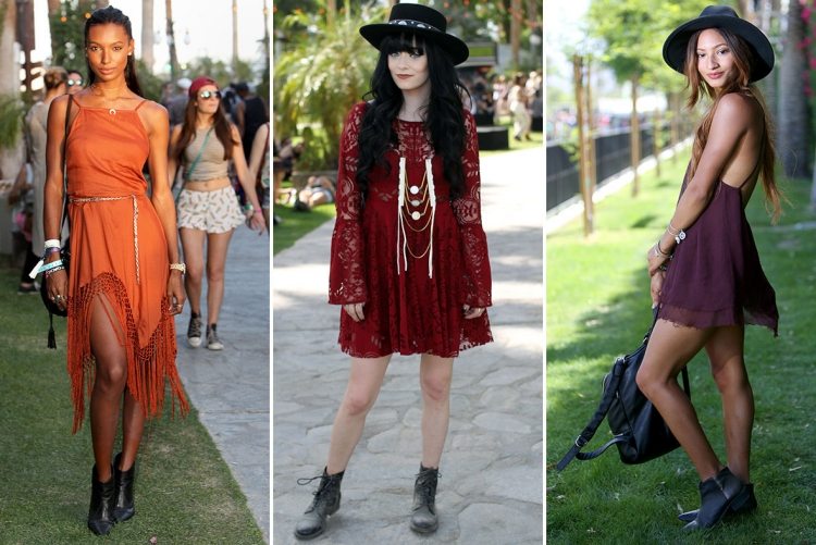 Český vzhľad - teplé tóny a prírodné farby Boho Chic Fashion -coachella-blogger-trendy-fedora-klobúk-červeno-oranžová