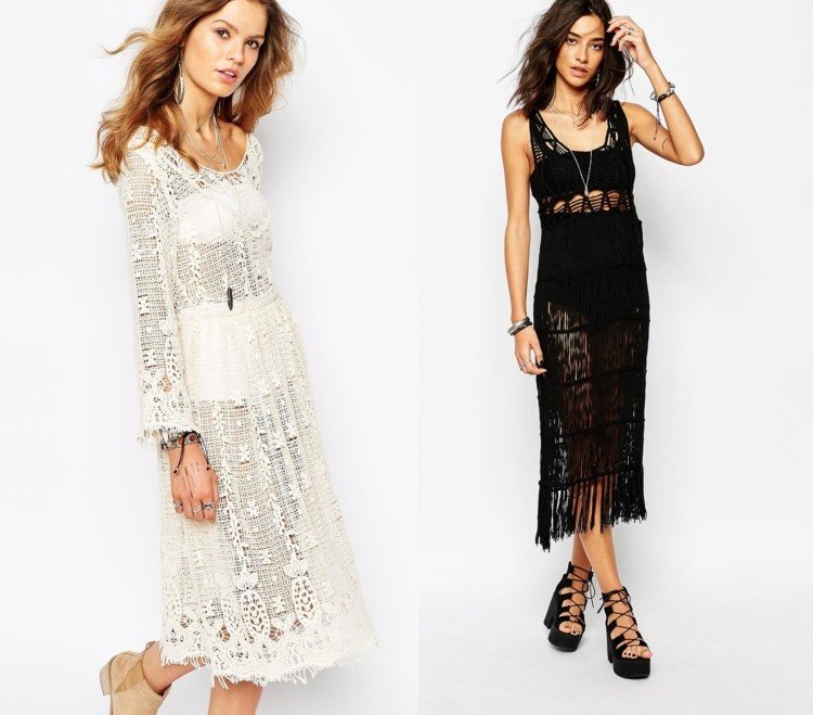 voľné priesvitné pletené šaty v bielej alebo čiernej farbe od Asos boho-chic-fashion-coachella-asos-knit-white-black-dress-see-through-summer