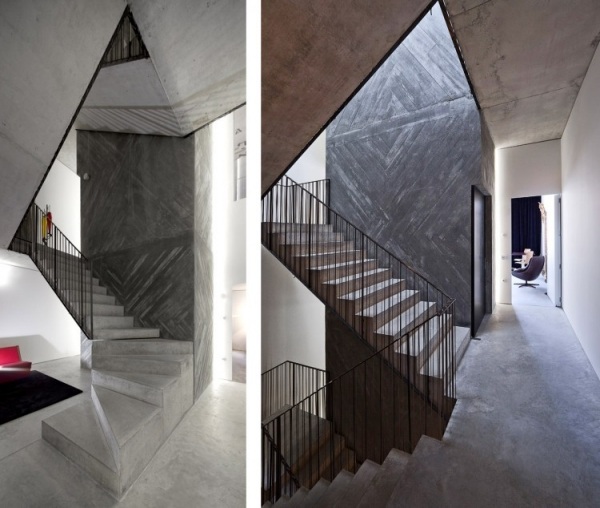 Betónové zábradlie Casa do Conto-schody