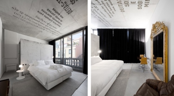 Interiér mestského hotela Porto biely