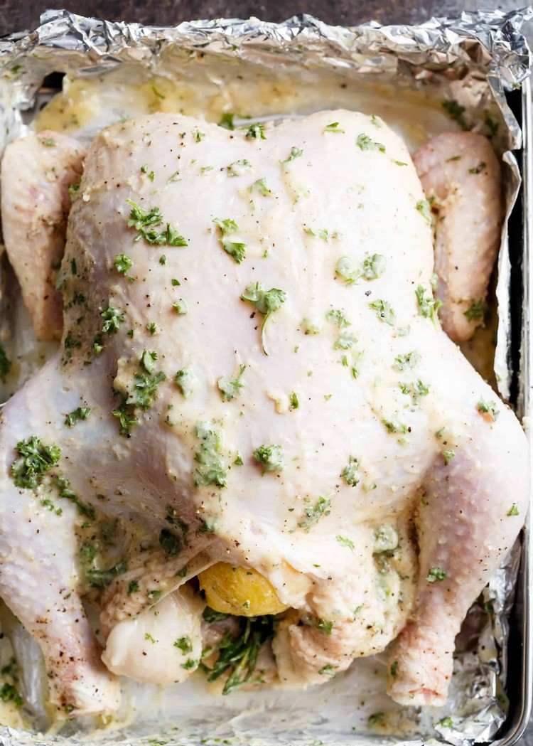 Pečená kuracia rúra Recept na celé kura