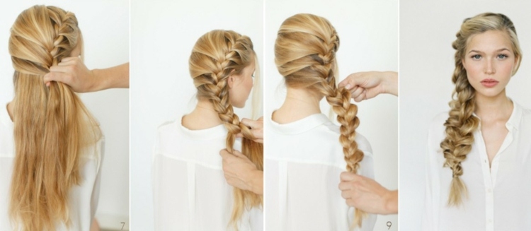 Francúzsky vrkoč svadobný účes-vrkoč-originál-bokom-družička-nápad