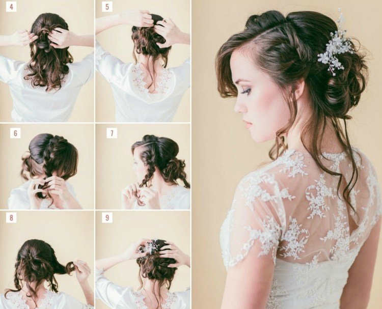 Vlasové doplnky slúžia okrem vrkoča aj ako ozdoba a akcenty svadobný účes-cop-štýl-návod-kutilstvo-ľahké-lúčenie-príslušenstvo do vlasov