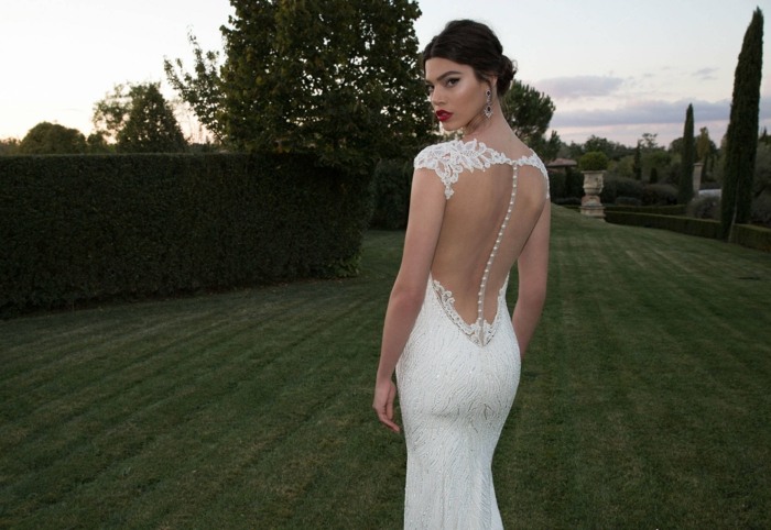 svadobné šaty bez rukávov bez rukávov berta design garden