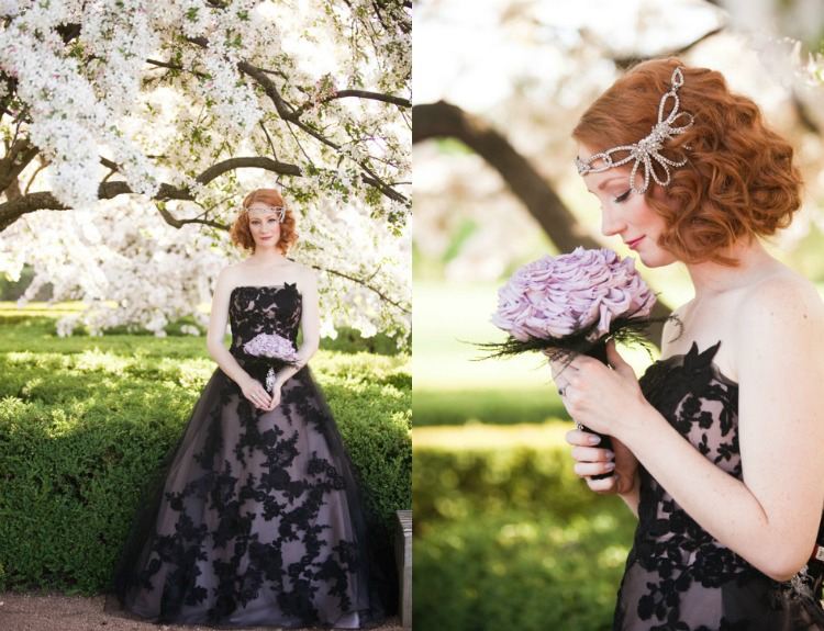 svadobné šaty-čierne-extravagantné-svadobné-móda-ružové-dvojtónové